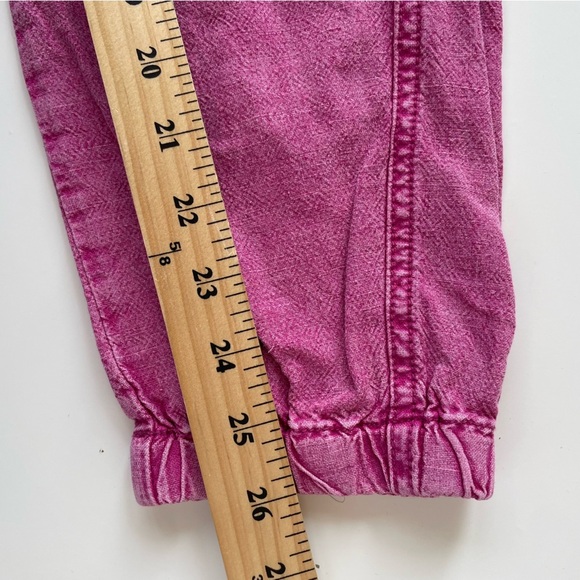 Anthropologie Women's Pink Rhys Utility Jogger LINEN Blend in Size XS - Picture 9 of 10